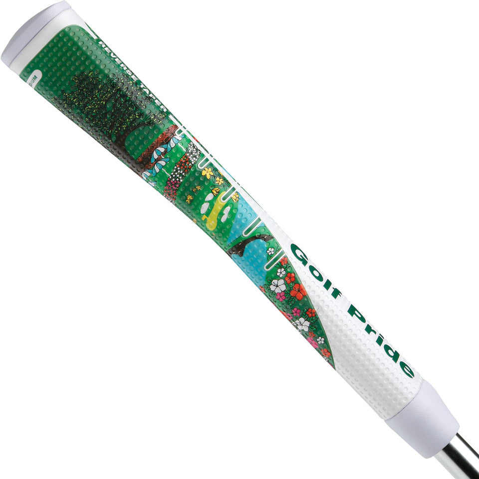 Golf Pride Honorary Starter reverse taper pistol putter grip shown, designed for improved comfort and control in golf putting.