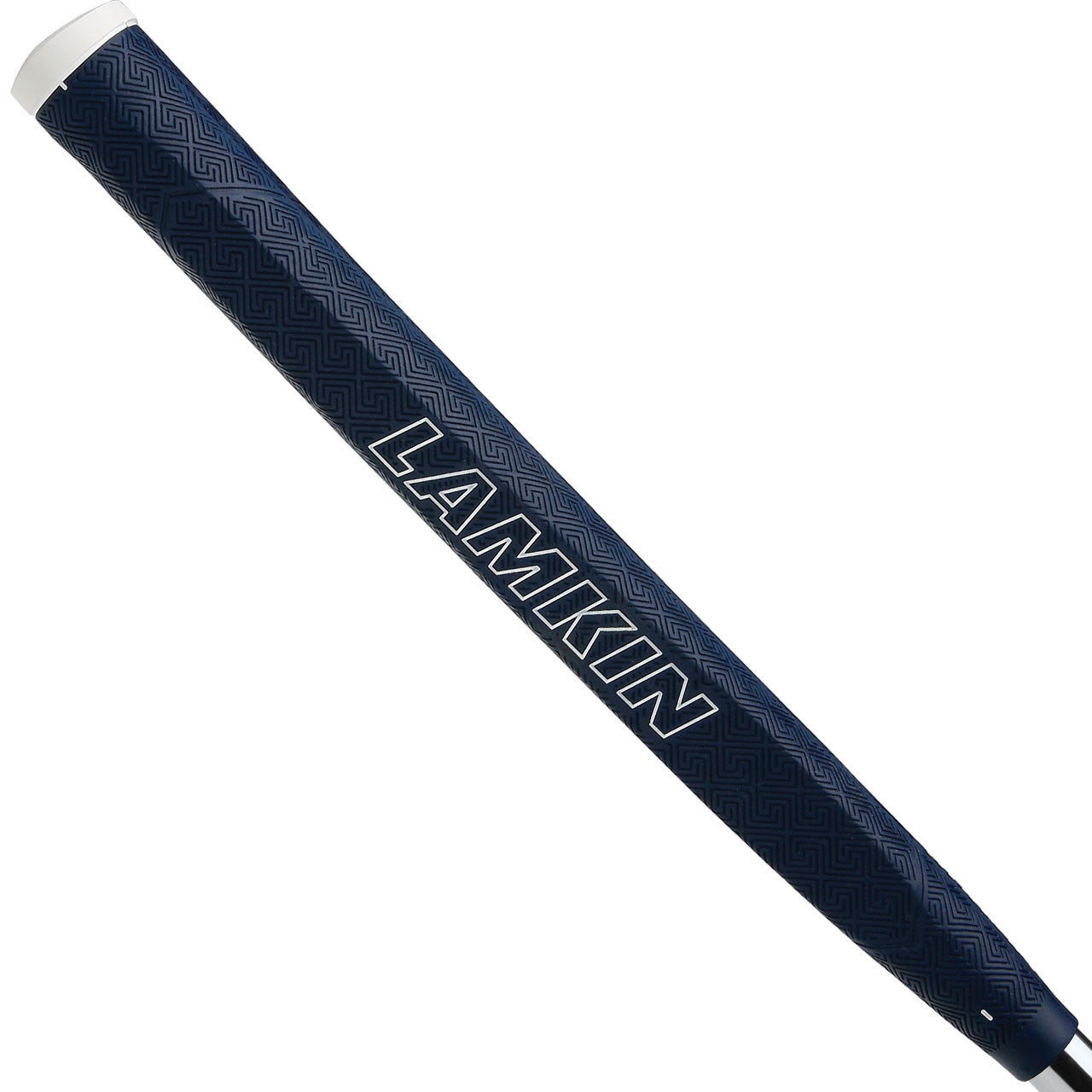 Blue Lamkin deep etched sink fit pistol putter grip with textured surface designed for better grip and control.