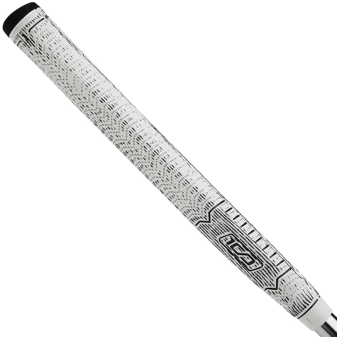 Super Stroke Deep Etched Cord Putter Grip in white showing textured surface and ergonomic design for better grip and control.