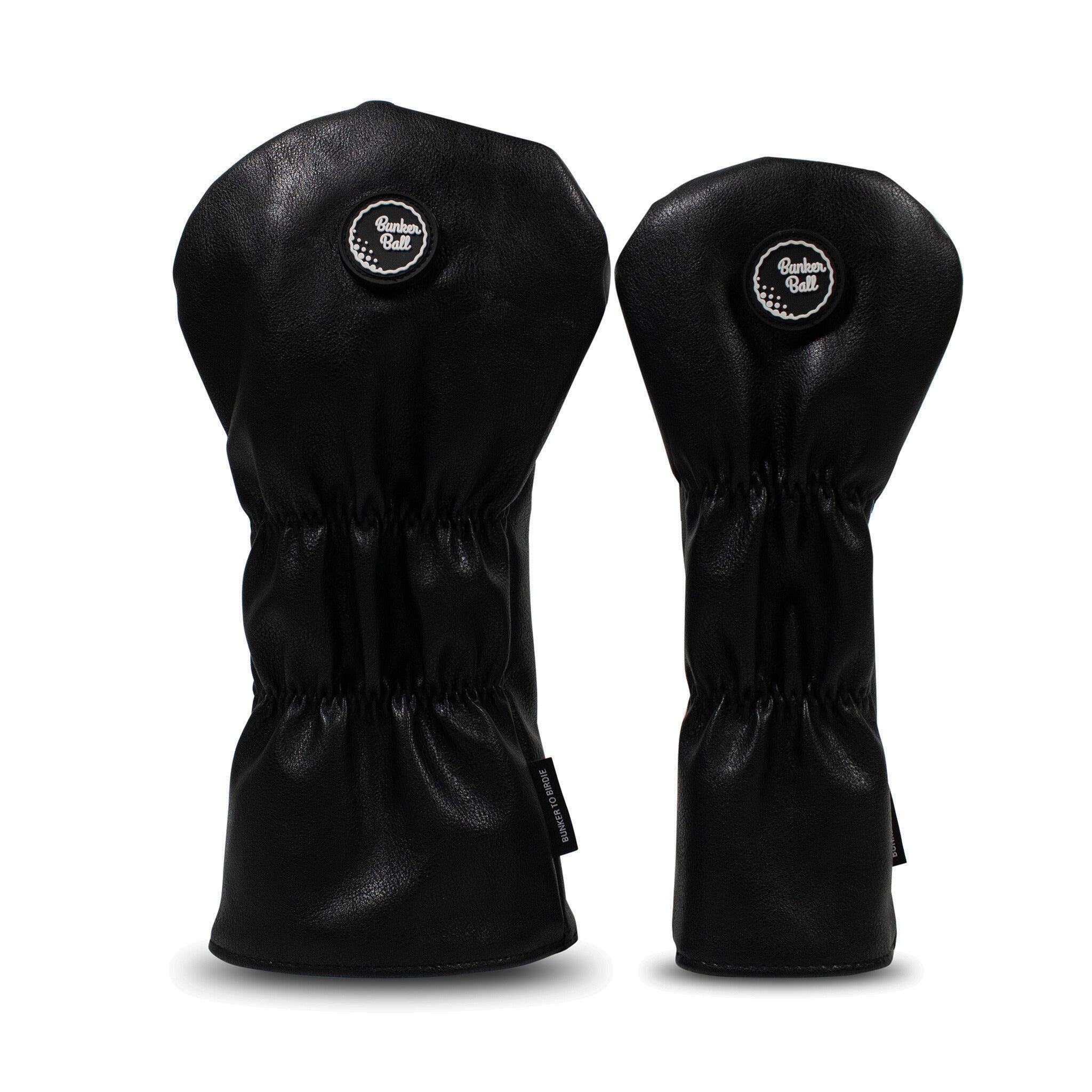 Bunker Ball Golf Lights Out headcover featuring a black and white design, soft padded material, and snug fit for golf clubs.
