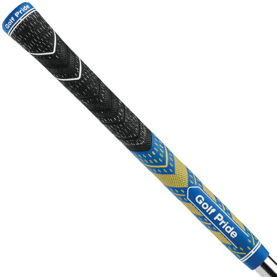 Golf Pride MCC Plus 4 Teams golf grip showing textured rubber surface and colorful grip design for enhanced hold and control.