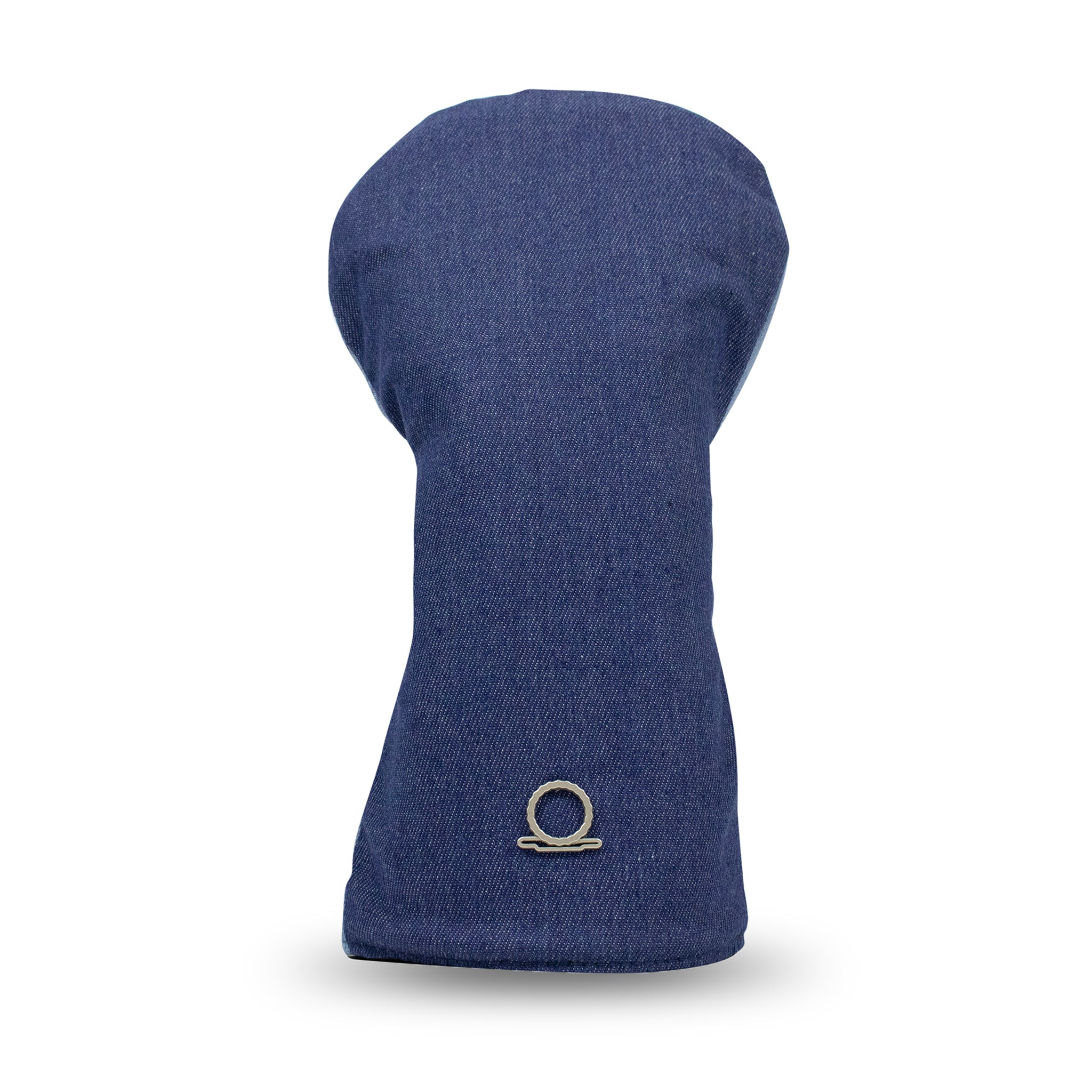 Two-tone denim golf club headcover by Bunker Ball Golf with a stylish, durable design for protecting clubs.