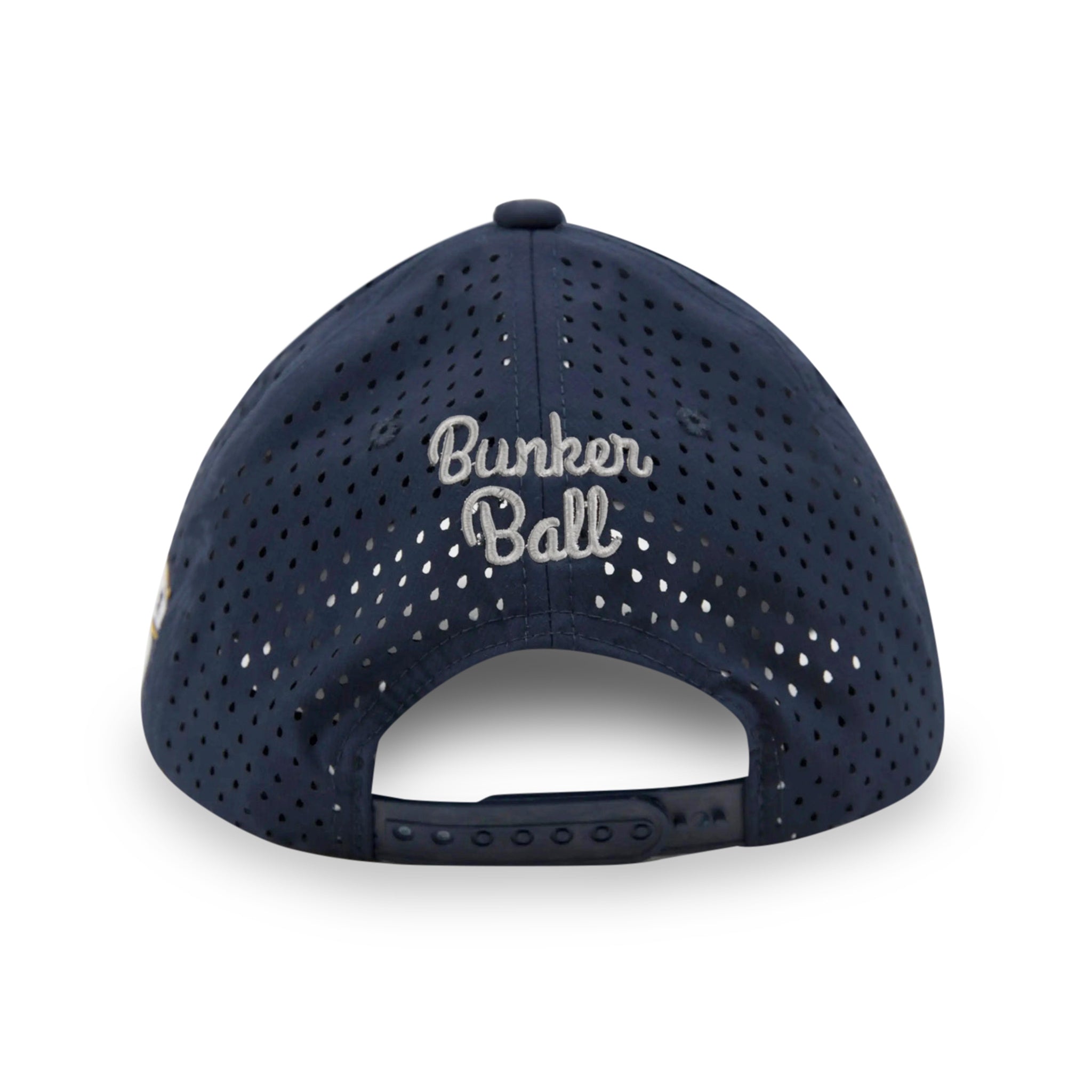 Bunker Ball Classic Tour Cap hat by Bunker Ball Golf, featuring a structured design and adjustable strap, shown from the front.