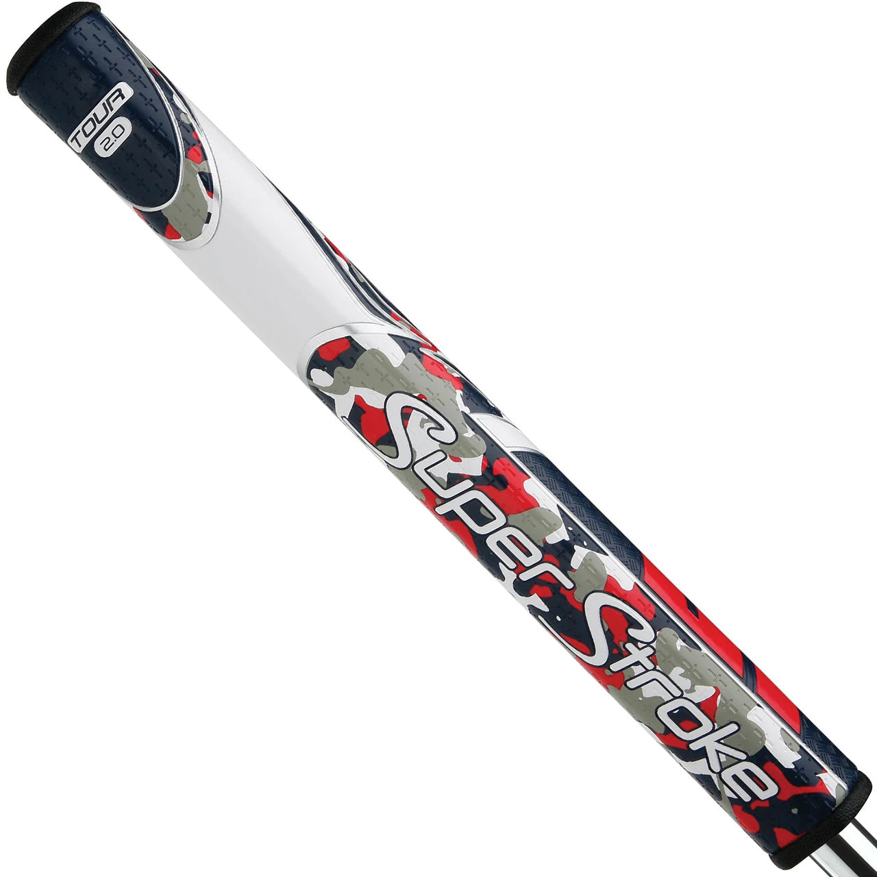 Super Stroke Zenergy Tour Putter Grip in camo design, showing the textured rubber surface for improved grip and control.