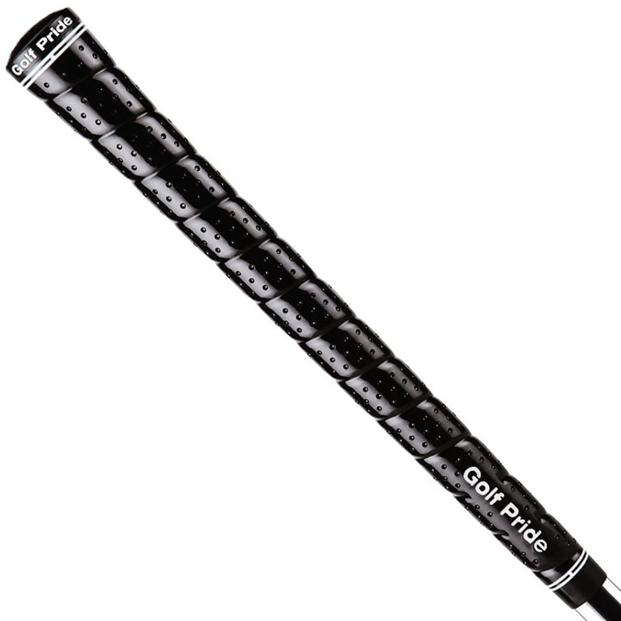 Black Golf Pride Tour Wrap 2G golf grip with textured rubber surface, designed for improved grip and comfort during play.