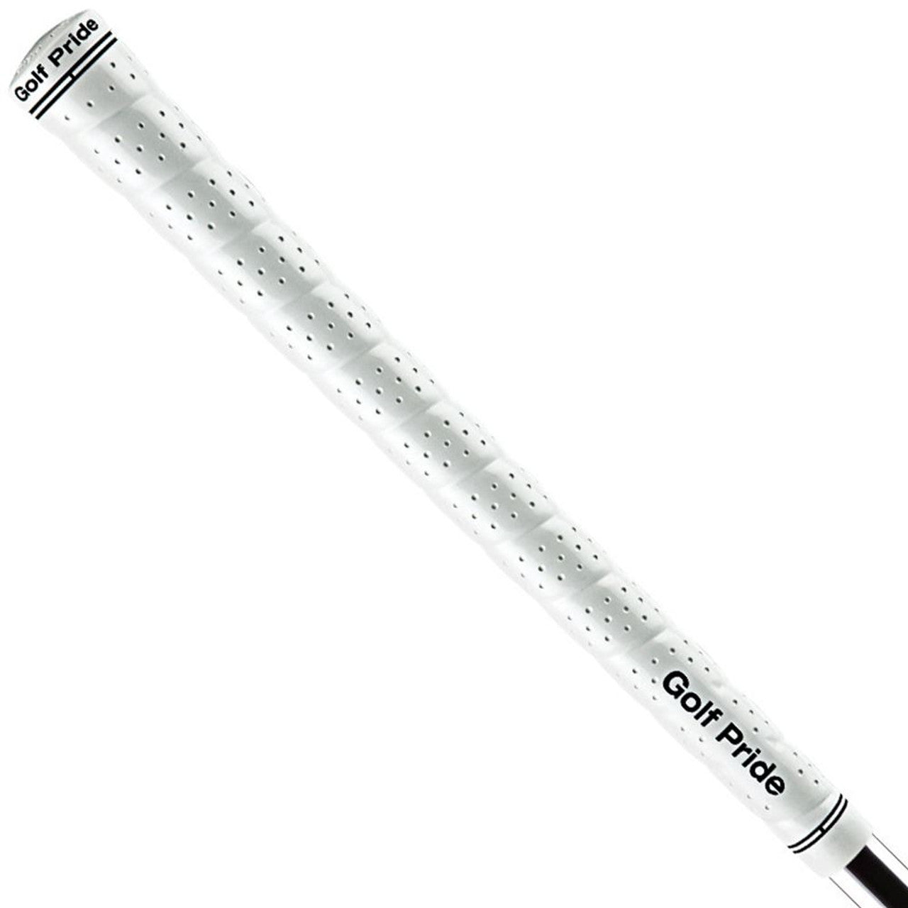 White Golf Pride Tour Wrap 2G golf grip with textured surface and ergonomic design for enhanced grip and control.