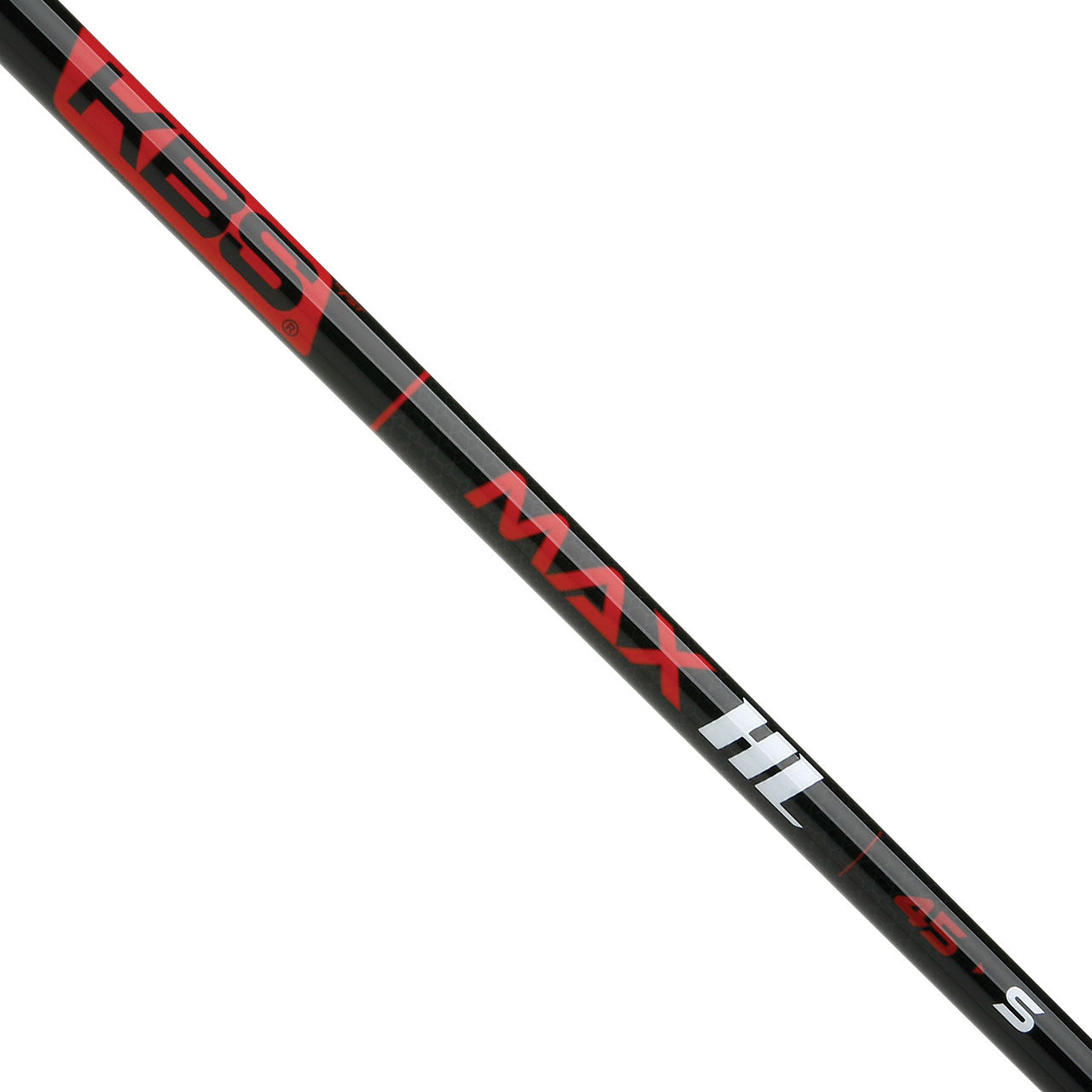 KBS MAX HL 40 graphite driver shaft with .335 taper tip and black finish, designed for golf drivers and woods.