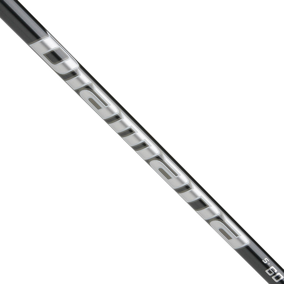 Mitsubishi Diamana S+ graphite driver shaft for golf clubs, showing the sleek, lightweight design and branding details.