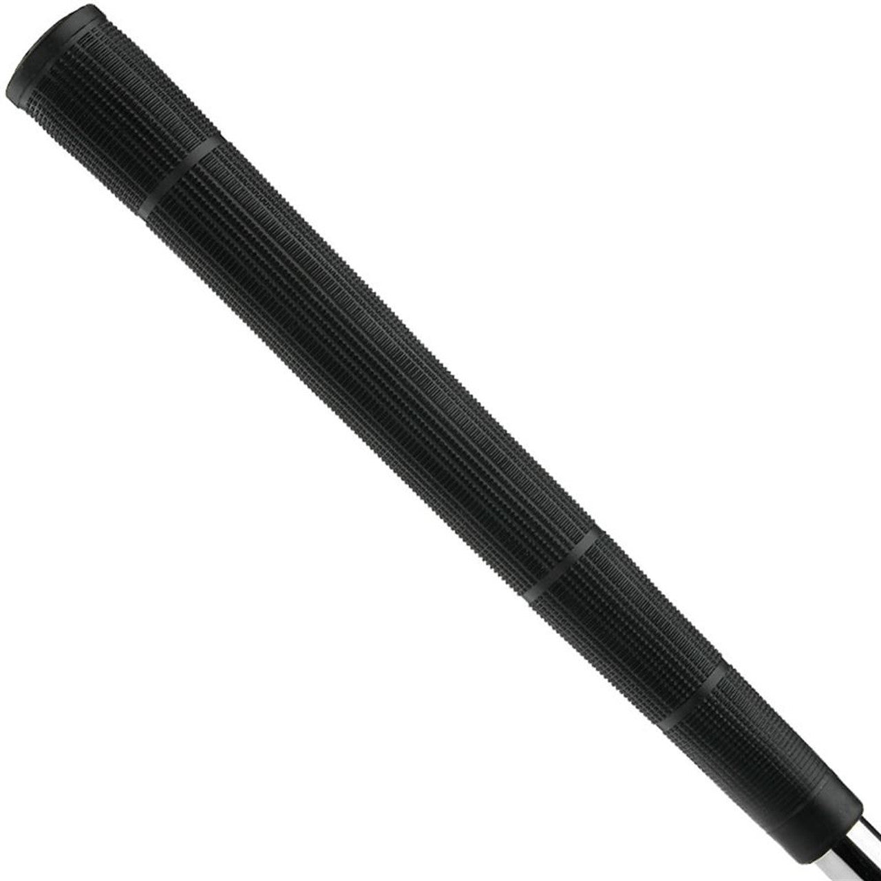 Tacki-Mac Arthritic Golf Grip in black, textured rubber with enlarged, soft surface for better grip and comfort during golf.