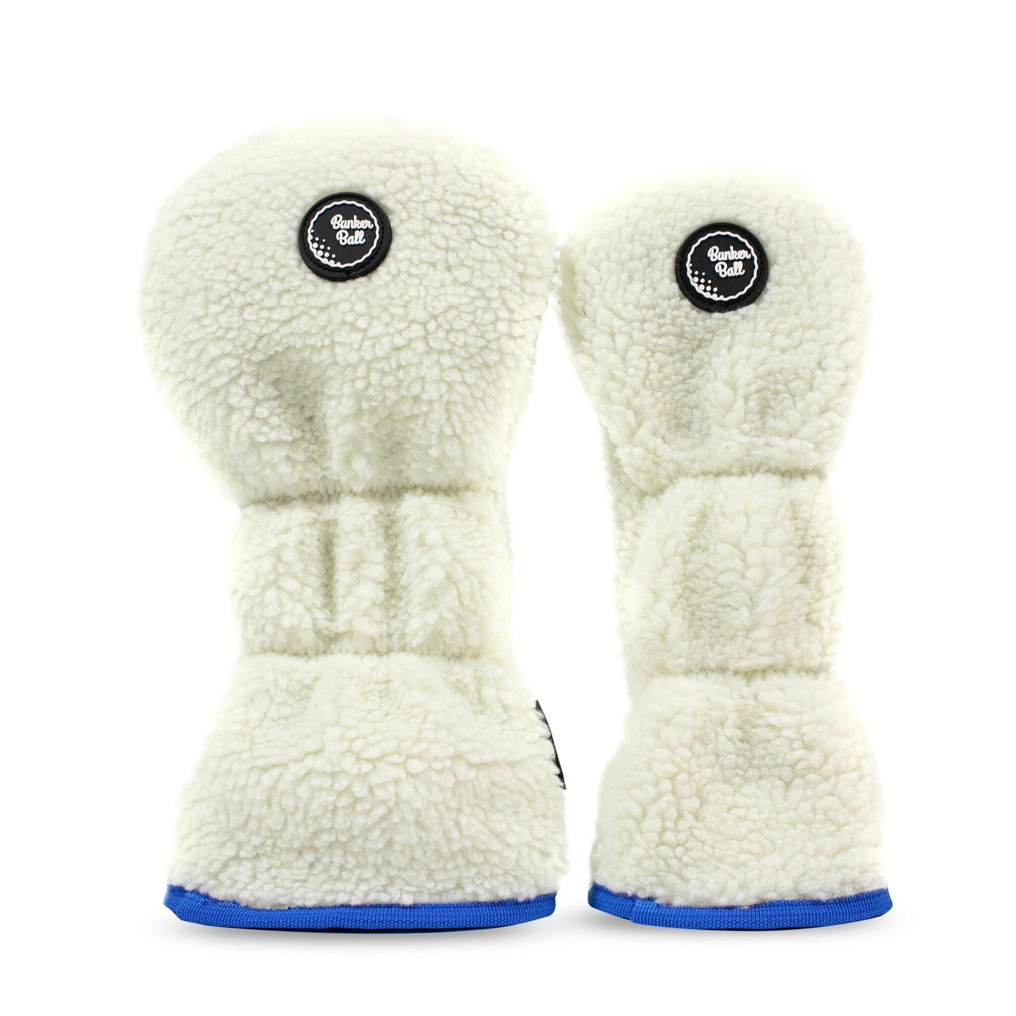 Bunker Ball Golf Sherpa's Headcover featuring a soft, plush design to protect golf club heads in a cozy, stylish manner.