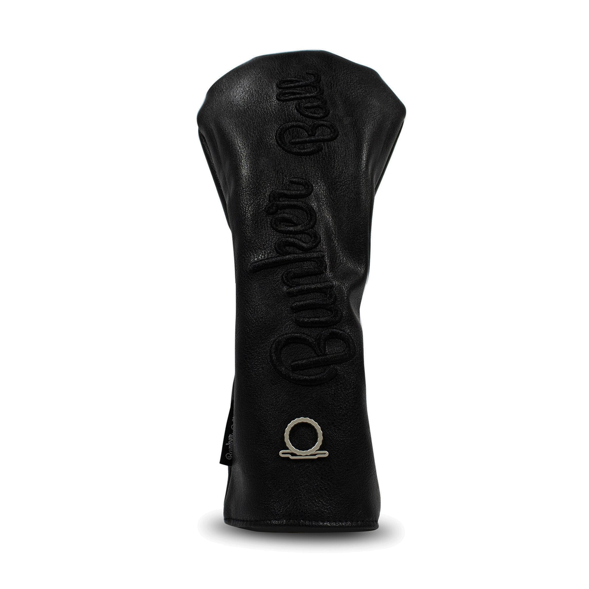 Bunker Ball Golf Lights Out headcover with black and white design, fits standard golf club heads, soft padded exterior.