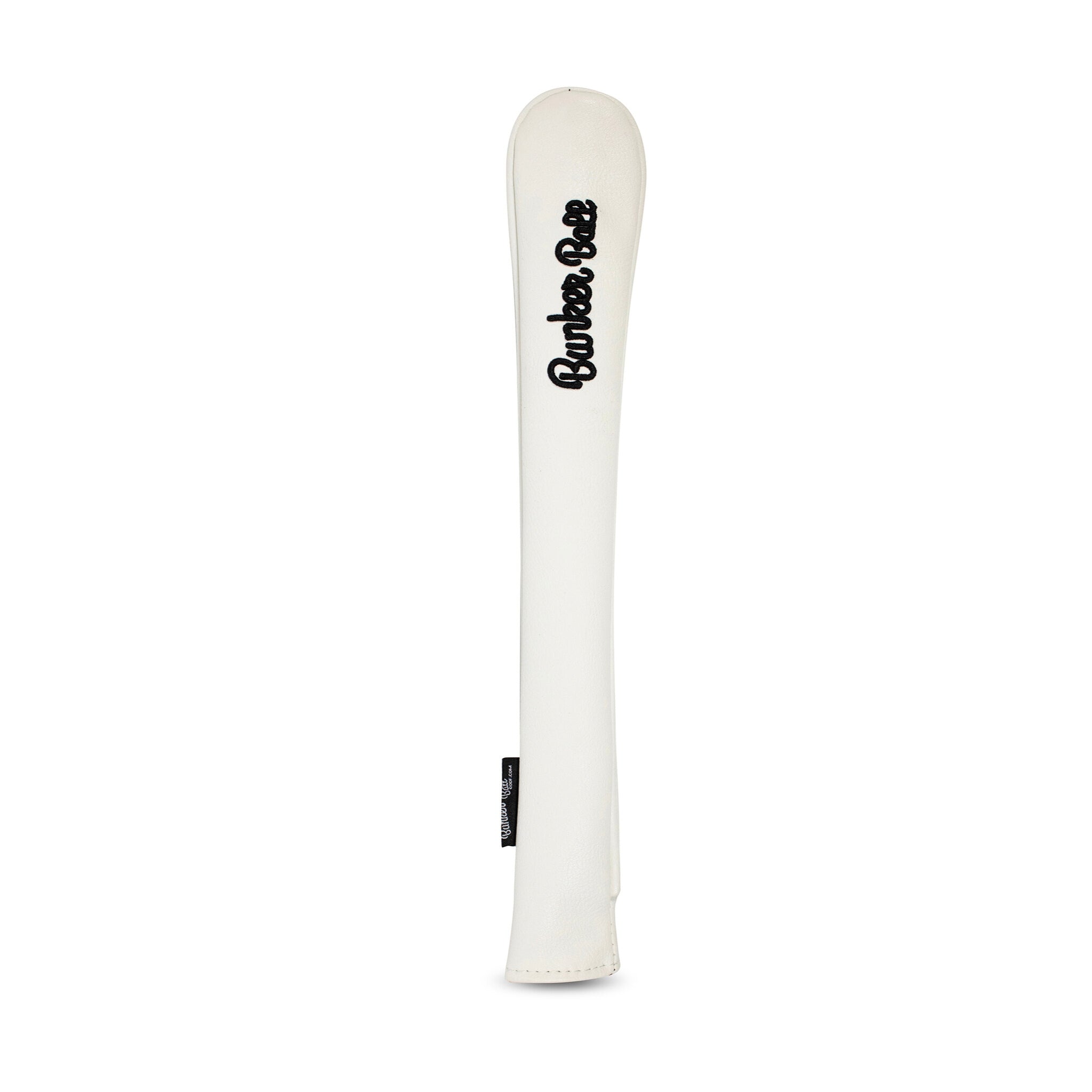 Bunker Ball Golf Spruce Pine Alignment Stick Headcover showing a soft, protective golf club head cover with logo details.